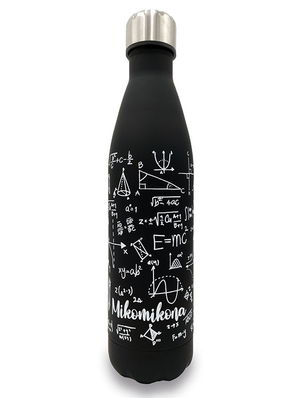 Botella Térmica Acero Inoxidable 750ml | Modelo Ecuaciones (Negra Mate)