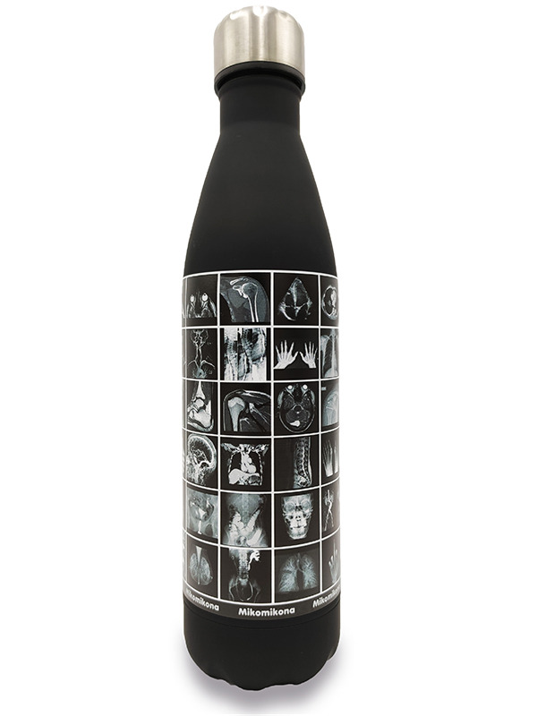 Botella Térmica Acero Inoxidable 750ml | Modelo Radiodiagnóstico (Negra Mate)