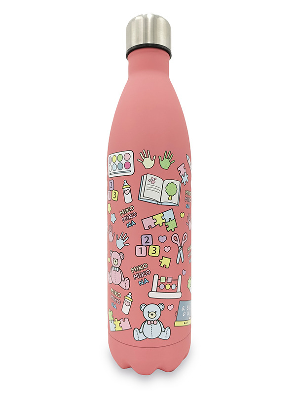 Botella Térmica Acero Inoxidable 750ml | Modelo Educación Infantil (Rosa)