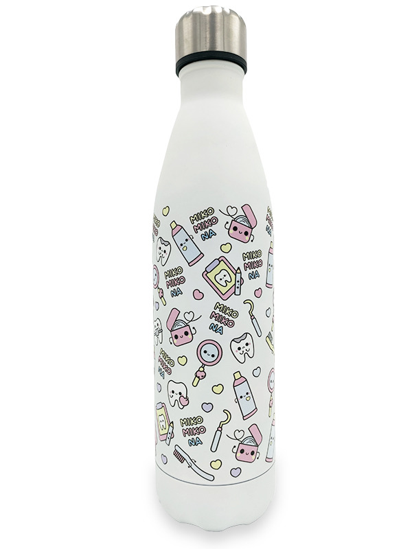 Botella Térmica Acero Inoxidable 750ml | Modelo Dentista (Blanca Mate)