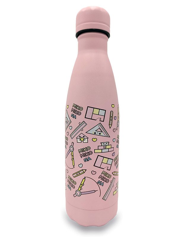 Botella Térmica Acero Inoxidable 500ml | Modelo Arquitectura (Rosa Bebé)