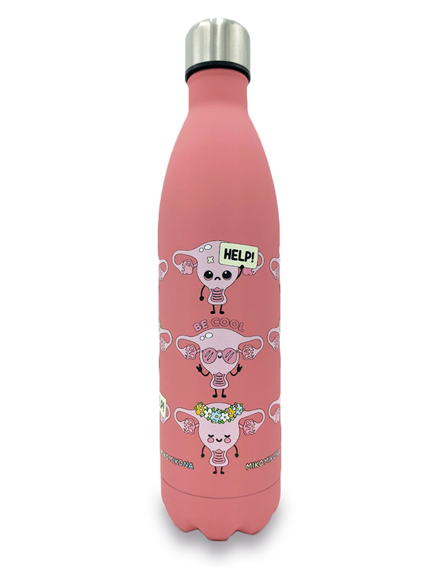 Botella Térmica Acero Inoxidable 750ml | Modelo Obstetricia (Rosa)